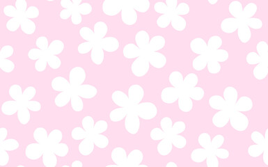 Floral seamless with hand drawn color flowers. Cute summer background. Modern floral compositions. Fashion vector stock illustration for wallpaper, posters, card, fabric, textile