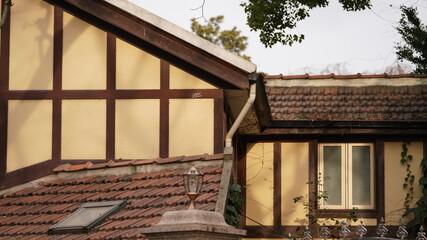 The old and historical buildings view in Shanghai of the China
