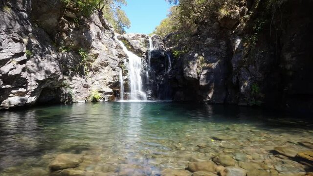 waterfall for a beautiful lake