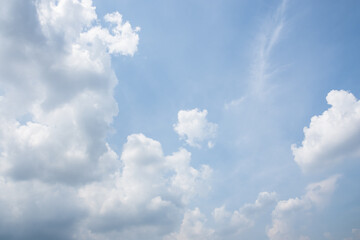 Naklejka na ściany i meble Background of blue sky and clouds