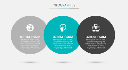 Set Round the clock delivery, Coffee cup to go and . Business infographic template. Vector