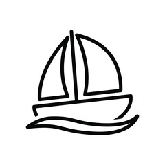 Boat icon vector graphic