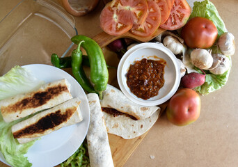 Burritos mexicanos , comida de México tradicional 
