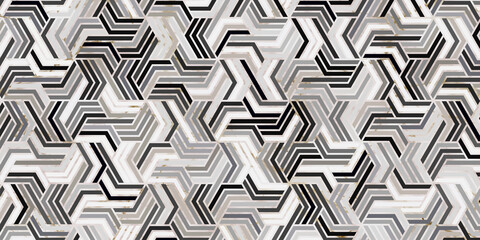  Geometric pattern with stripes wavy lines polygonal shape elegant of gray background and marble texture