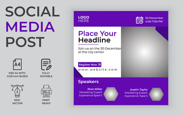 Social Media Post Templates Design For Your Promotional Business with vector file, illustration, file, 
