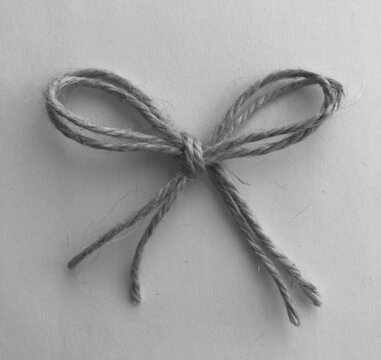 Black and white string bow