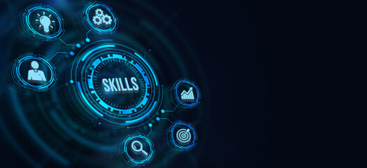 Internet, business, Technology and network concept.Coach motivation to skills improvement. Education concept. Training. Leadership skills. Human abilities