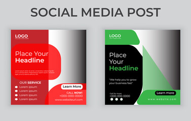 Social Media Post Templates Design For Your Promotional Business with vector file, illustration, file, 