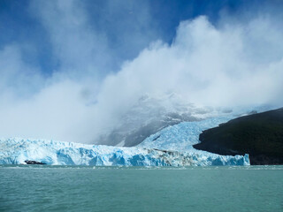 Fototapeta na wymiar Perito Moreno glacier in Patagonia. Floe located in Los Glaciares National Park, in the southwest of the Argentine province of Santa Cruz, El Calafate