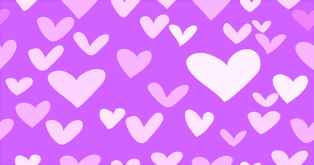 Seamlessly vector wallpaper with hearts