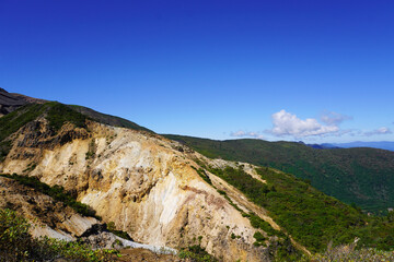 蔵王登山コースから見る火山の景色、宮城県刈田郡蔵王町/The landscape of Zao mountain and volcano