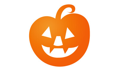 Vector illustration of Pumpkin on white background For print or use as poster, card, flyer or T Shirt