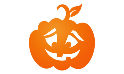 Vector illustration of Pumpkin on white background For print or use as poster, card, flyer or T Shirt