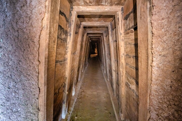 Fototapeta na wymiar Vinh Moc tunnels in war at Quang Tri, Vietnam
