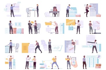 People And Documents Set