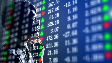 株価の一覧ボードと投資家