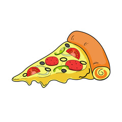 vector peppironi pizza.