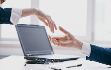 colleagues Business deal teamwork communication finance officials