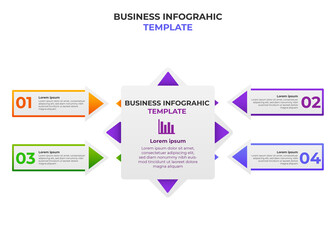 simple modern gradient business infographic design template. 