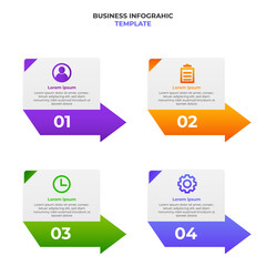 simple modern gradient business infographic design template. 