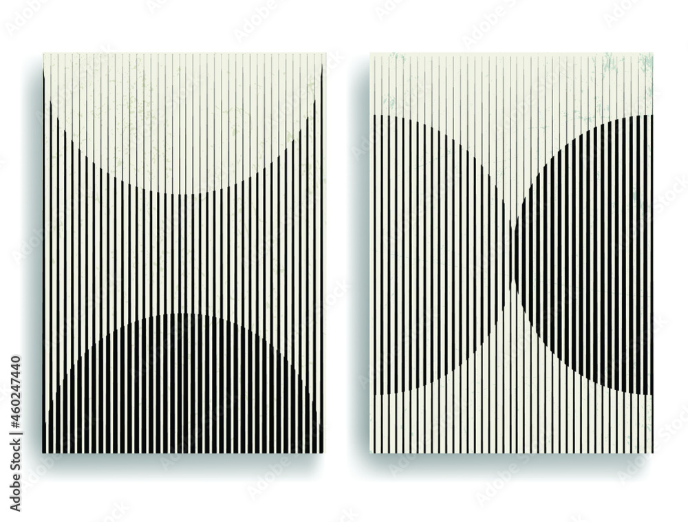 Poster poster with various geometrical elements in modern art style . minimal design with geometric shapes 