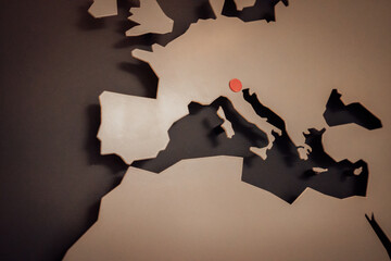 Mappa Europa con italia