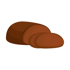 Freshly baked sliced rey dark black bread