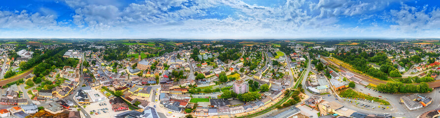 münchberg bavaria fichtelgebirge 360° aerial