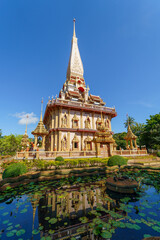 Wat Chalong Temple Phuket Thailand blue sky