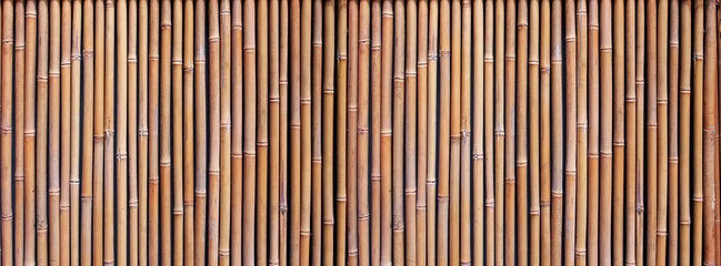 Rolgordijnen bamboo wall abstract texture background composition, top view above © LOVE A Stock