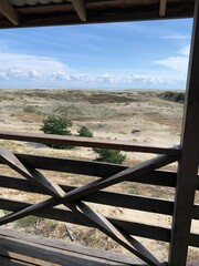 Fototapeta premium Beautiful dunes with seascape background, perfect surface of the sea