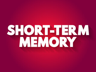 Short-term memory text quote, concept background