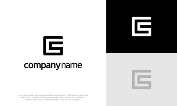 Letter CS SC logo. Icon design. Template elements. Geometric abstract logos