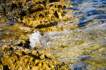 water hitting the rocks , the sea waves , the Adriatic Sea
