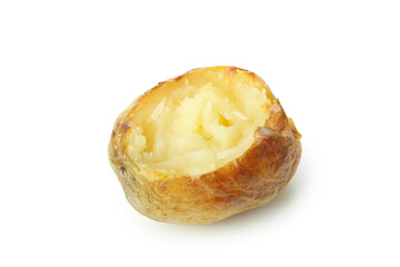 Tasty baked potato isolated on white background