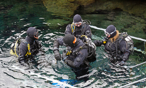 Snorkeling At Silfra Rift, Iceland