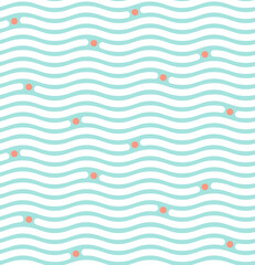 Variation of wave pattern in decorative style © kbel