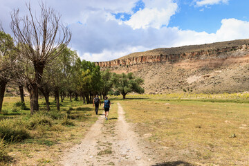 Fototapeta na wymiar Scenic views hiking Ihlara Valley or Gorge in Cappadocia Turkey