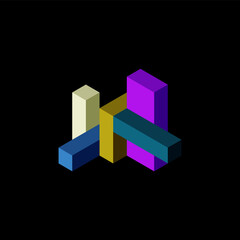 Abstract background. 3d cubes, cubic elements and blocks. Techno or business concept for wallpaper, banner, background, landing page