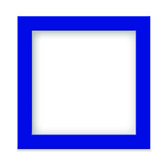 Obraz premium Realistic Square Blue Blank Picture frame isolated on a white background
