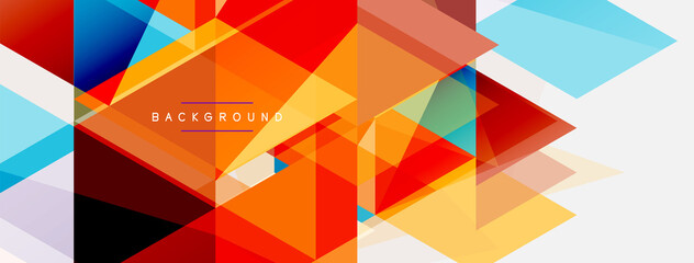 Mosaic triangles geometric background. Techno or business concept, pattern for wallpaper, banner, background, landing page