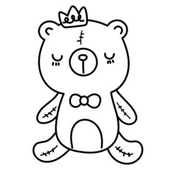 Obraz premium teddy bear outline