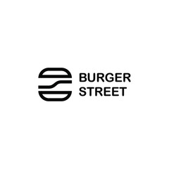 Burger street logo vector