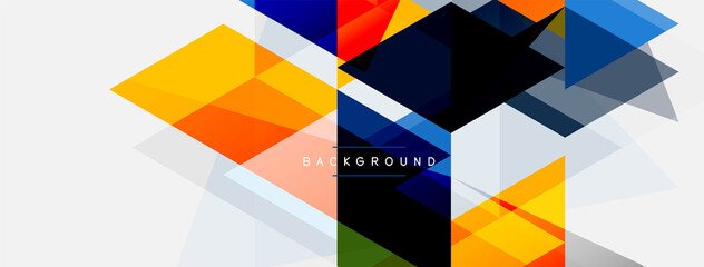 Fototapeta premium Mosaic triangles geometric background. Techno or business concept, pattern for wallpaper, banner, background, landing page