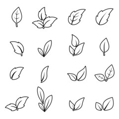 Leaf design icon. Green leaf plant symbol nature. vector illustration