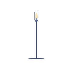 Vector flat cartoon street light lamp isolated on empty background-electric devices for artificial source of city lighting concept,web site banner ad design