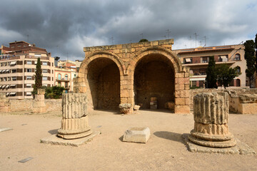 Fototapeta na wymiar view of the forum of Tarragona, Catalonia, Spain