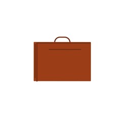 Vector cartoon flat fashionable briefcase.Trendy practical portfolio isolated on empty background-stylish fashion concept,web site banner ad design