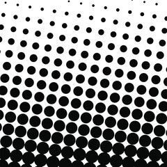 Black halftone background. Black polka dot. Halftone pattern. Modern Halftone Background, backdrop, texture, pattern. Vector illustration. Halftone Backdrop.