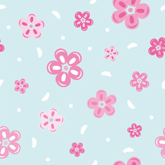 Floral seamless pattern. Vector illustration